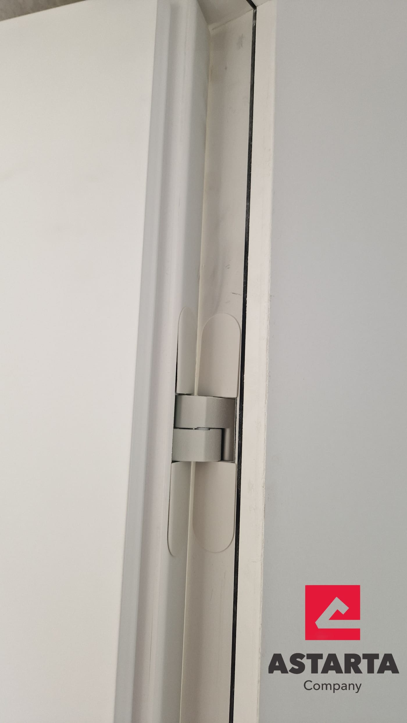 Detalj skrivene šarke na filomuro vratima